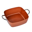 Olla Cuadrada Con Tapa De Vidrio 24cm Home Elements