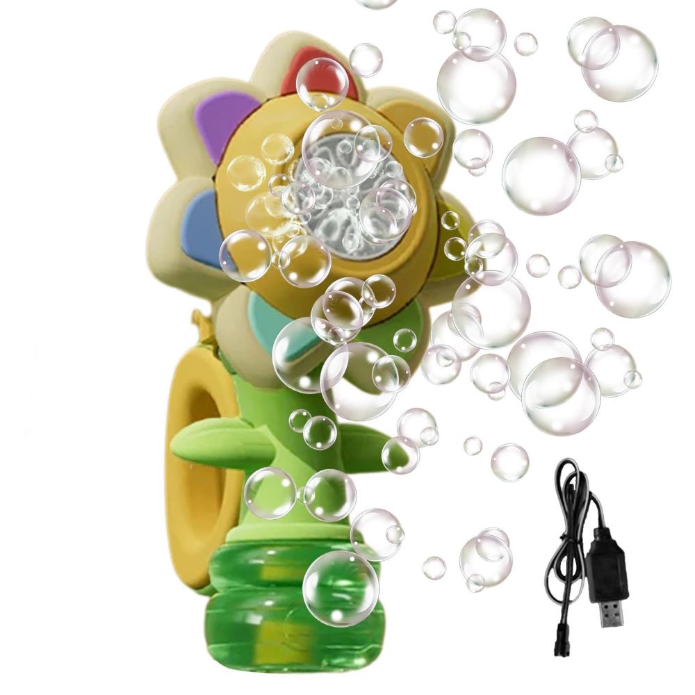 Juguete Maquina de burbujas en forma de girasol recargable