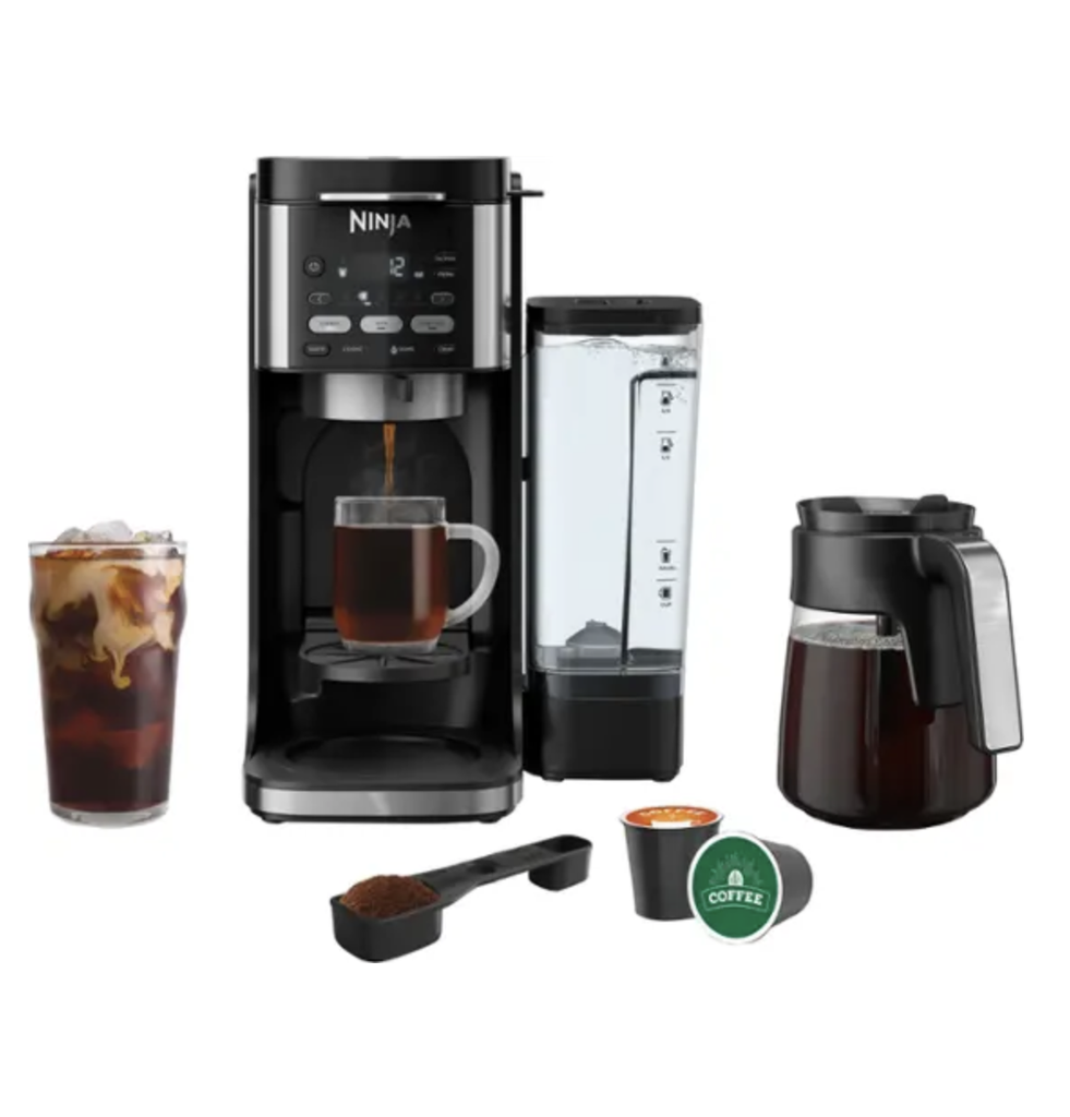 Cafetera ninja dual, para capsulas y café pasado panel digital