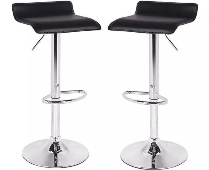 Taburete Silla Desayunador Comedor Bar Alto Twin Negro