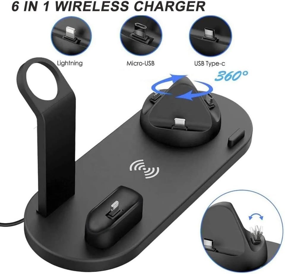 Cargador Inalámbrico Base Multifuncional