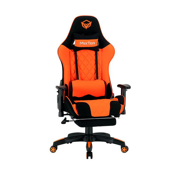 Silla Gaming Meetion Con Reposa Pies Color Naranja