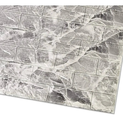 [HOBAZA350G] Pared Adhesiva 3d Papel Tapiz Vinil Efecto Ladrillo Gris