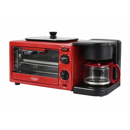 [KCL9LKRN] CAFETERA HORNO TOSTADOR MULTIFUNCION 3 EN 1 - FOREVER